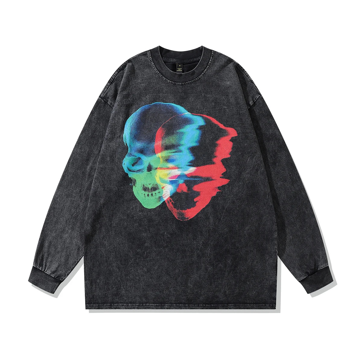 Dark Icon Illusion Breathable Printed Men's T-shirt Long Sleeve Cotton Tee Shirts Male Top