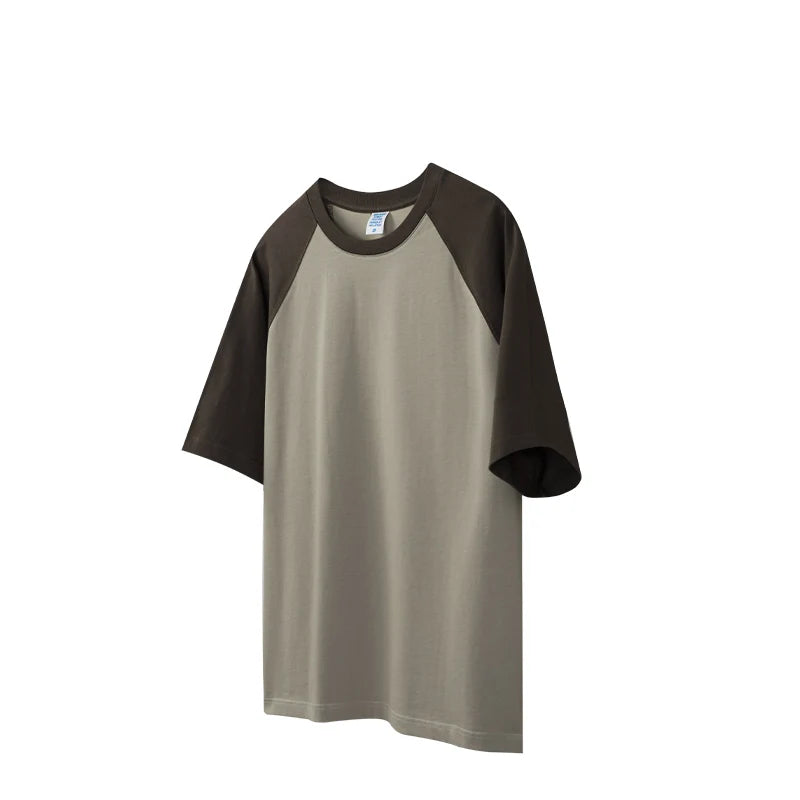 INFLATION Raglan Sleeve Minimalist T-shirts Unisex Colorblock Oversized Tees Mens Tops 2419S23