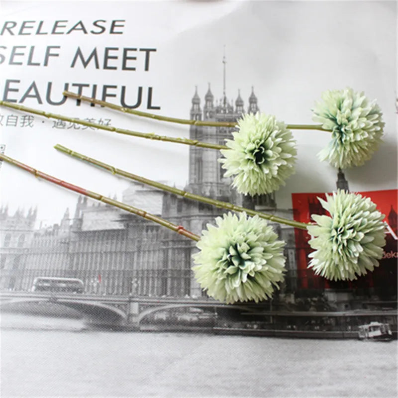 30cm Artificial Flower Dandelion Ball Chrysanthemum Fake Flower Living Room Potted Flower Arrangement Wedding Decoration