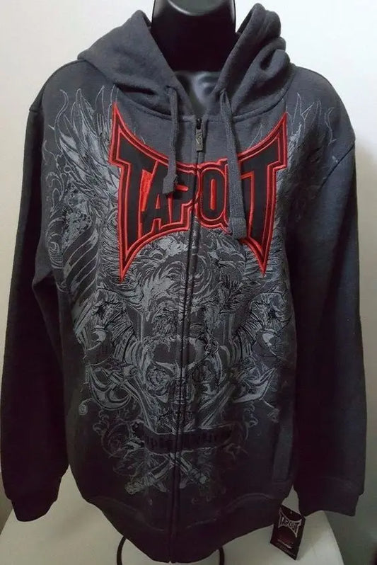 Tapout Zip Hoodie Mens Womens Y2K Sweatshirt Gothic Retro Graphic Letter Embroidery Oversized Black Hoodie Sweatshirt Clothes