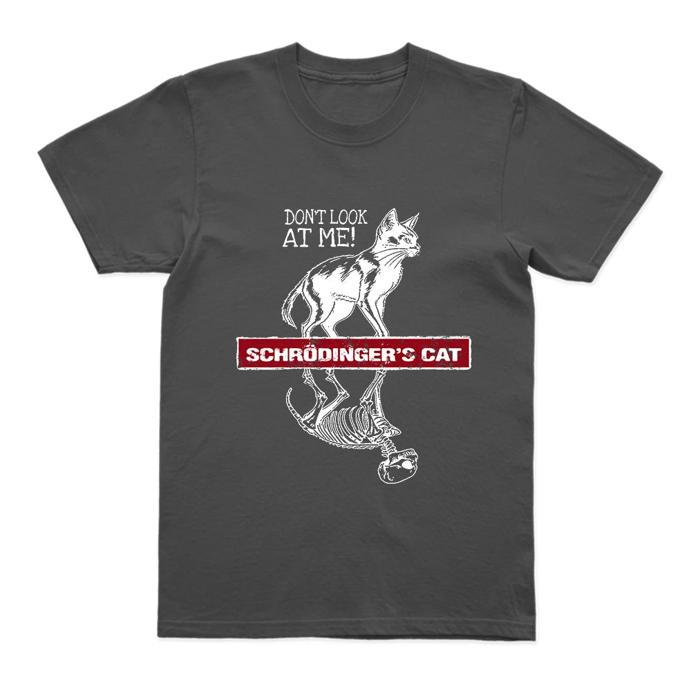 Coolmind U0156-T2  Schrodinger'S Cat Print Men T Shirt 100% Cotton Exclusive Cat Print Tshirt Cool Unisex Tee Shirts