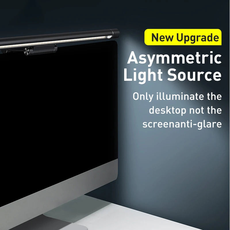 Baseus USB Asymmetric Light Source Screen Hanging Light Pro Black Screen Light Computer Lamp Led Desk Lamp For Reading Light