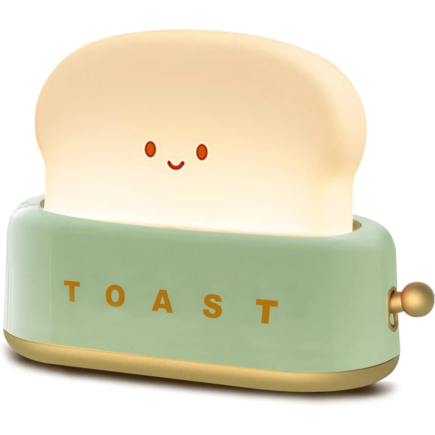 BANDIAN Bread Toast Cartoon LED Night Light Cute Home Decor Kawaii Bread Table Lamps Night Portable Light with Timer Tiny Lamp