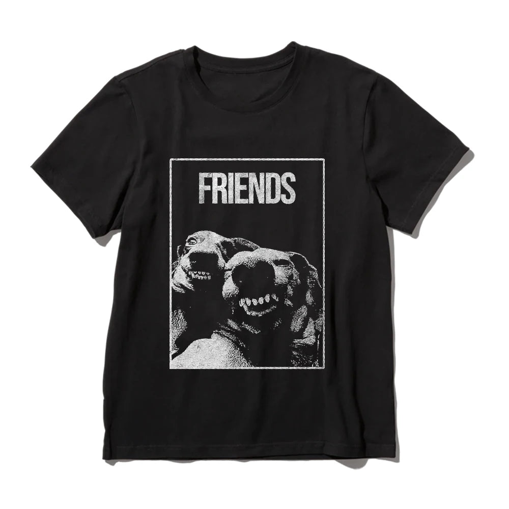 Coolmind U0106-T2 Funny Frined Dogs Print Men T Shirt Casual Streetwear Exclusive Graphic Men Tshirt Unisex Tee Shirts