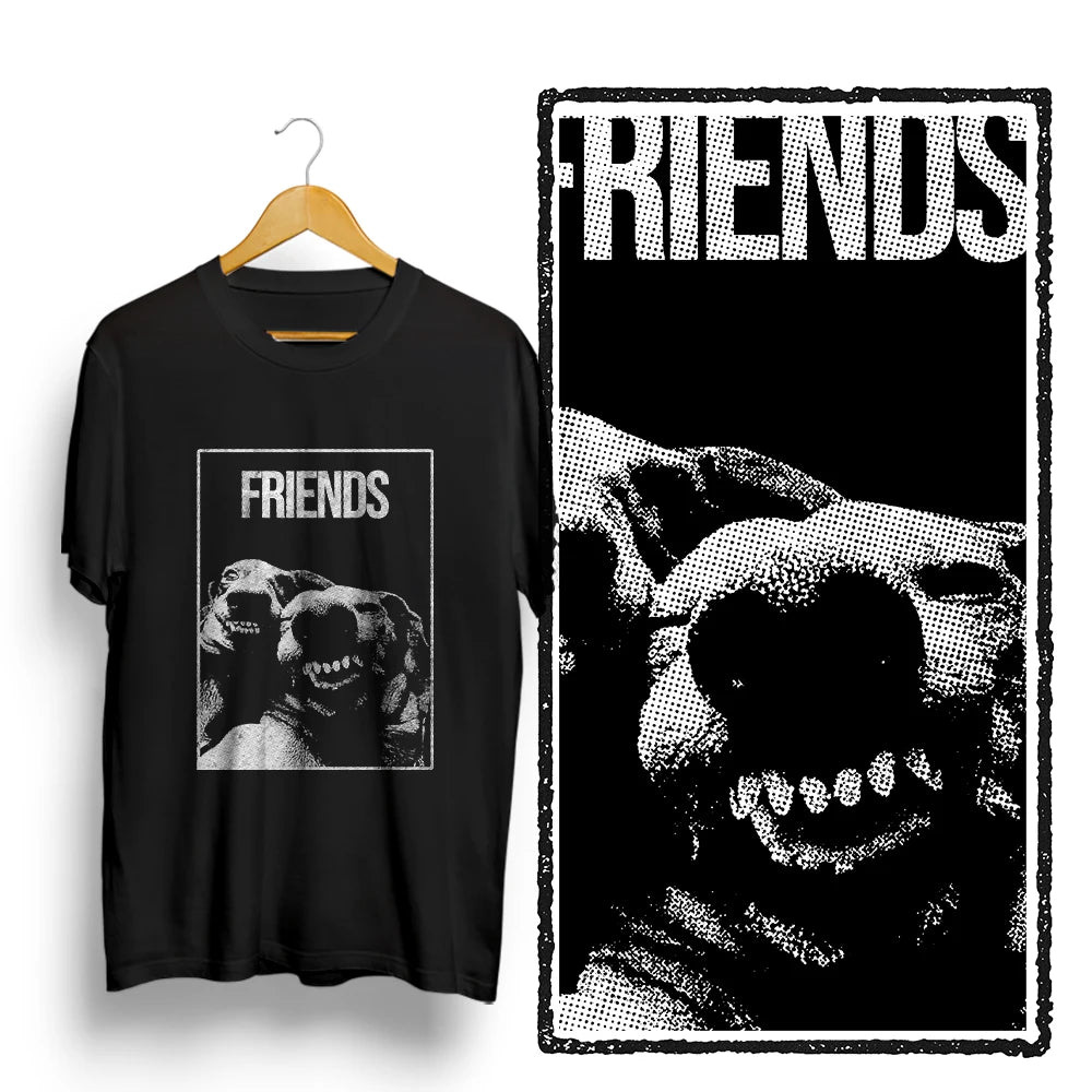 Coolmind U0106-T2 Funny Frined Dogs Print Men T Shirt Casual Streetwear Exclusive Graphic Men Tshirt Unisex Tee Shirts