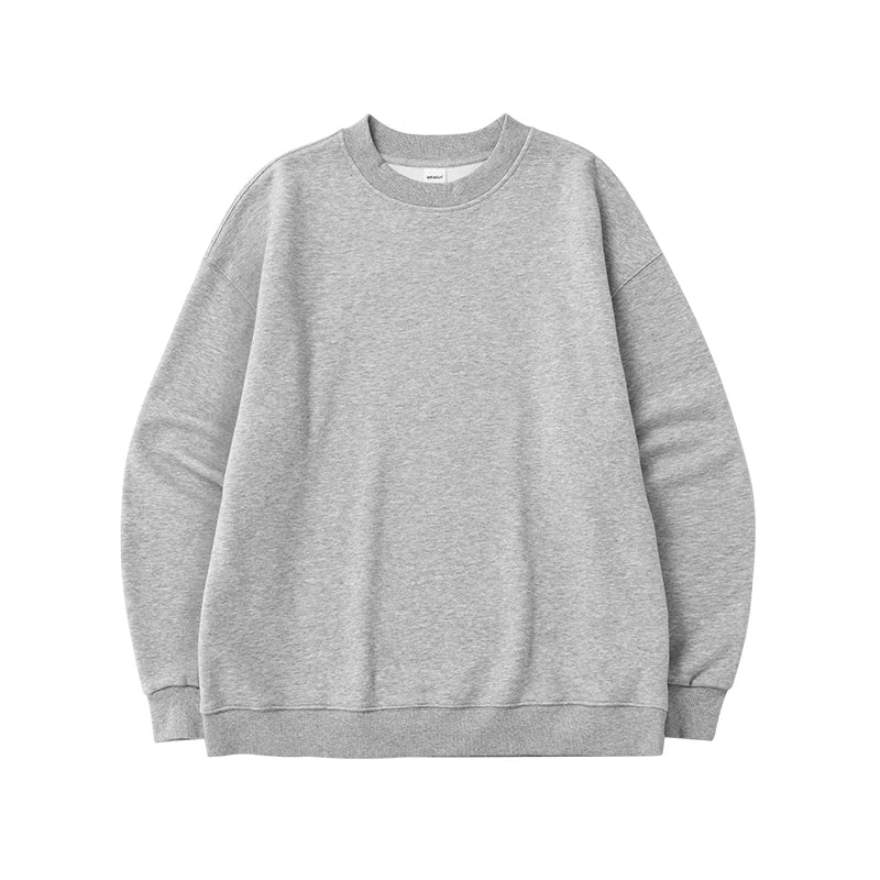 INFLATION Classic Cozy Crewnecks Unisex Plain Minimalist Fleece Sweatshirts