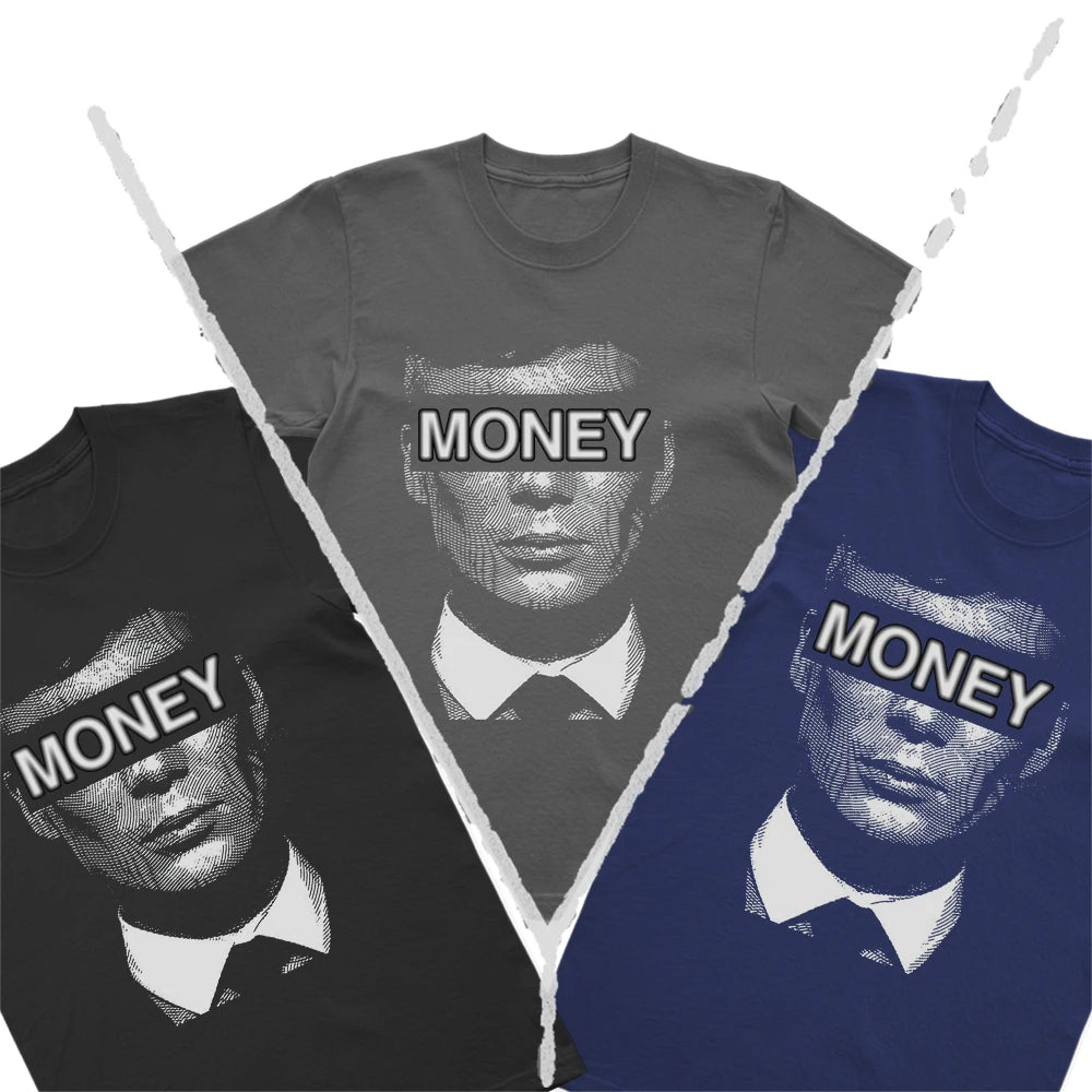 Coolmind U0034-T2 Cool Exclusive Graphic Money Print Men T Shirt Casual Big Size Unisex Tshirt Totton Tee Shirts