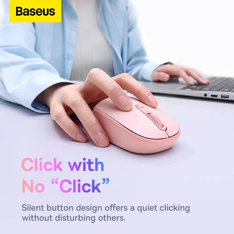 Baseus F01 Wireless Mouse Bluetooth 5.0 2.4G Ergonomic Mice for PC MacBook Tablet Laptop Computer Portable Office Gaming Mouse