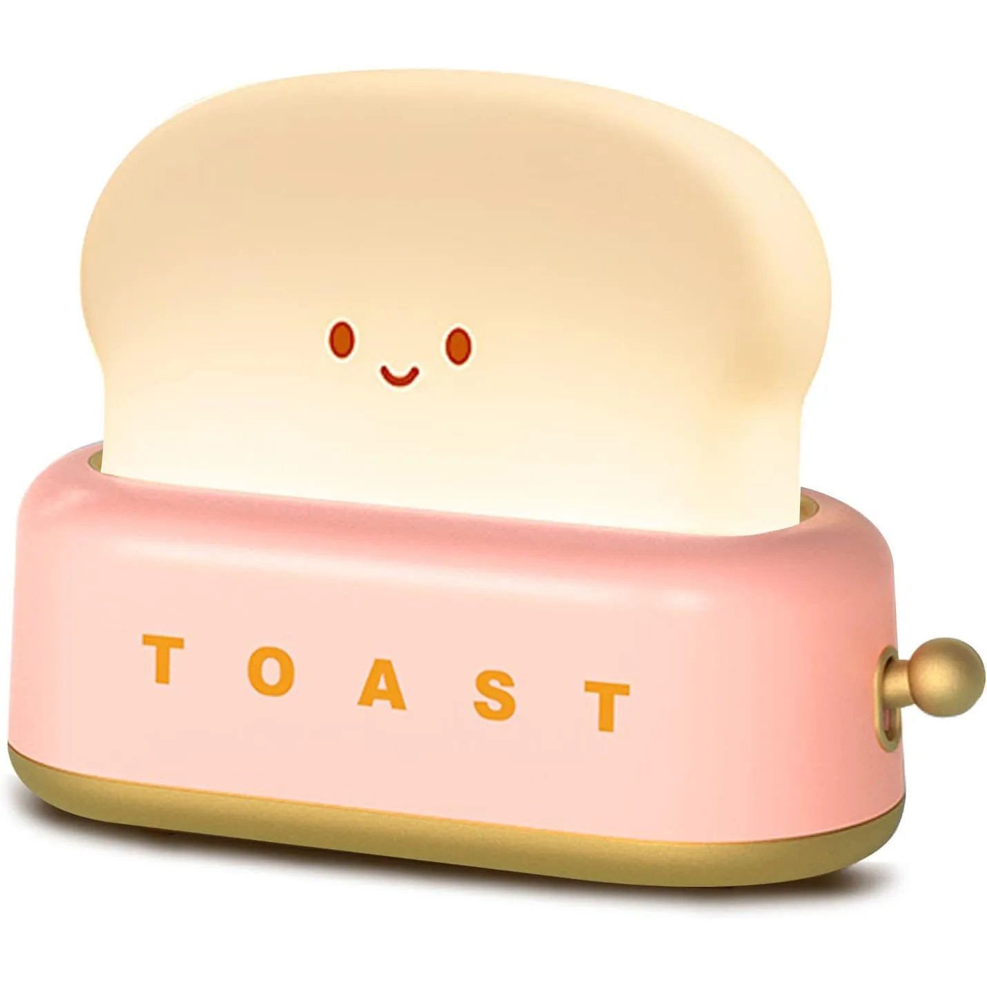 BANDIAN Bread Toast Cartoon LED Night Light Cute Home Decor Kawaii Bread Table Lamps Night Portable Light with Timer Tiny Lamp