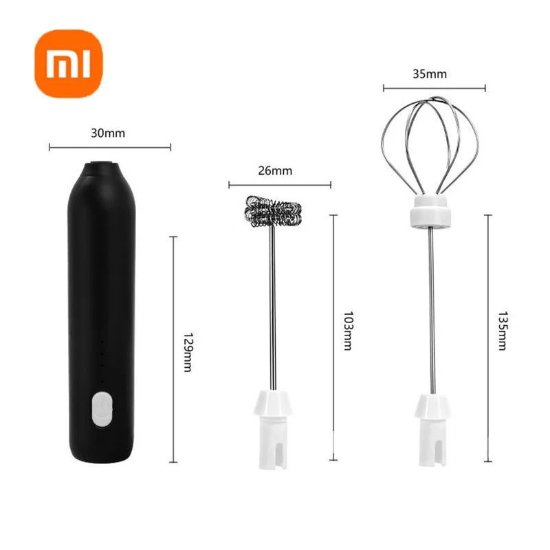 Xiaomi Wireless Milk Frothers Electric USB Recharge 3 Speeds Handheld Blender Small Coffee Foam Maker Whisk For Coffee Kitchen