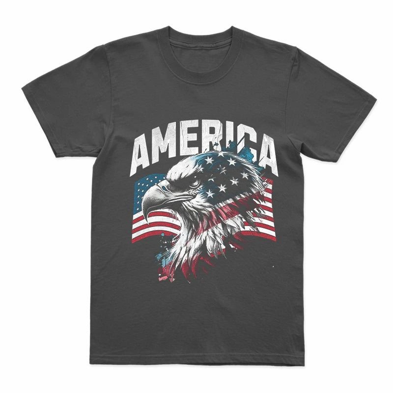 Coolmind U0030-T2 America Eagle Graphic Print Men T Shirt Casual 100% Cotton Funny Men Tshirt Big Size Tee Shrits Tops