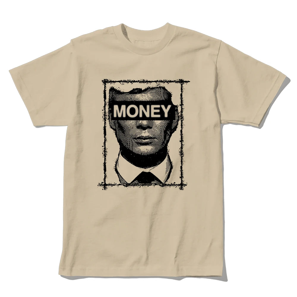 Coolmind U0034-T2 Cool Exclusive Graphic Money Print Men T Shirt Casual Big Size Unisex Tshirt Totton Tee Shirts