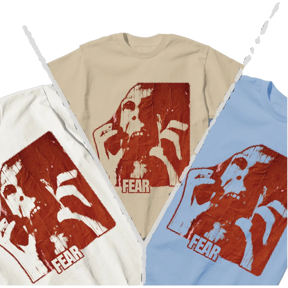 Coolmind U0059-T2 Fear Emotion Exclusive Graphic Men Tshirt Big Size 100% Cotton Men T Shirt Cool Tee Shirts Tops