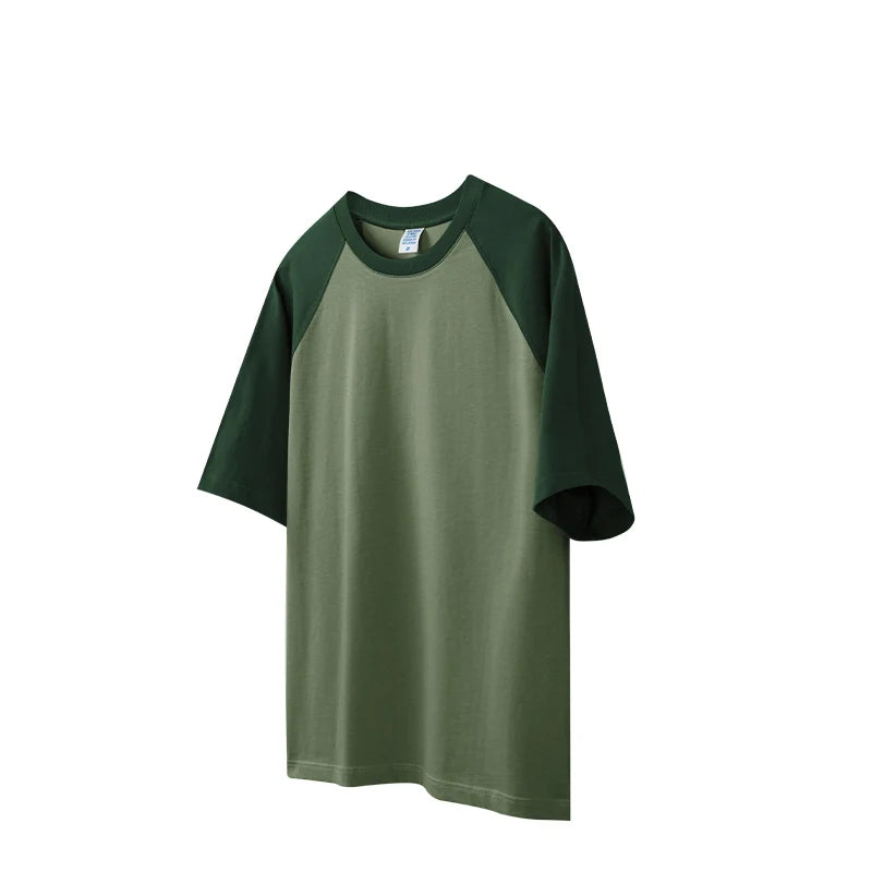INFLATION Raglan Sleeve Minimalist T-shirts Unisex Colorblock Oversized Tees Mens Tops 2419S23
