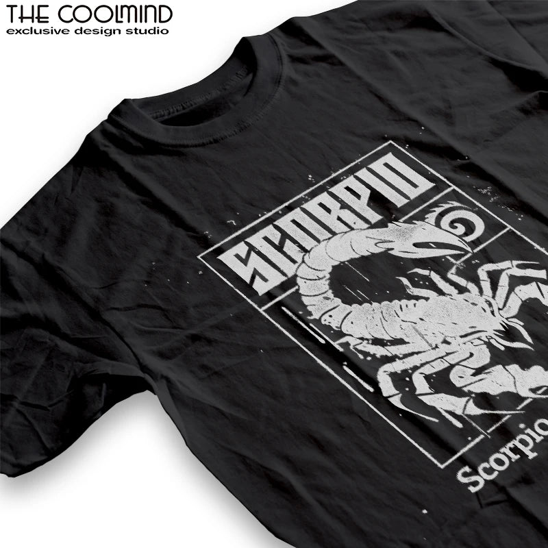 Coolmind U0029-T2 Scorpio Exclusive Graphic Print Men T Shirt Short Sleeve Big Size Men Tshirt Cool Tee Shirt Men