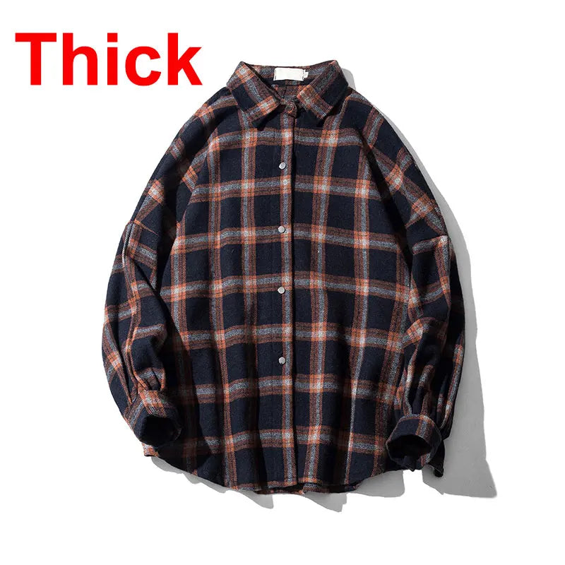 LAPPSTER Y2k Harajuku Harajuku Plaid Shirt 2023 Man Streetwear Fleece Shirts Long Sleeve Mens Vintage Korean Fashions Clothes