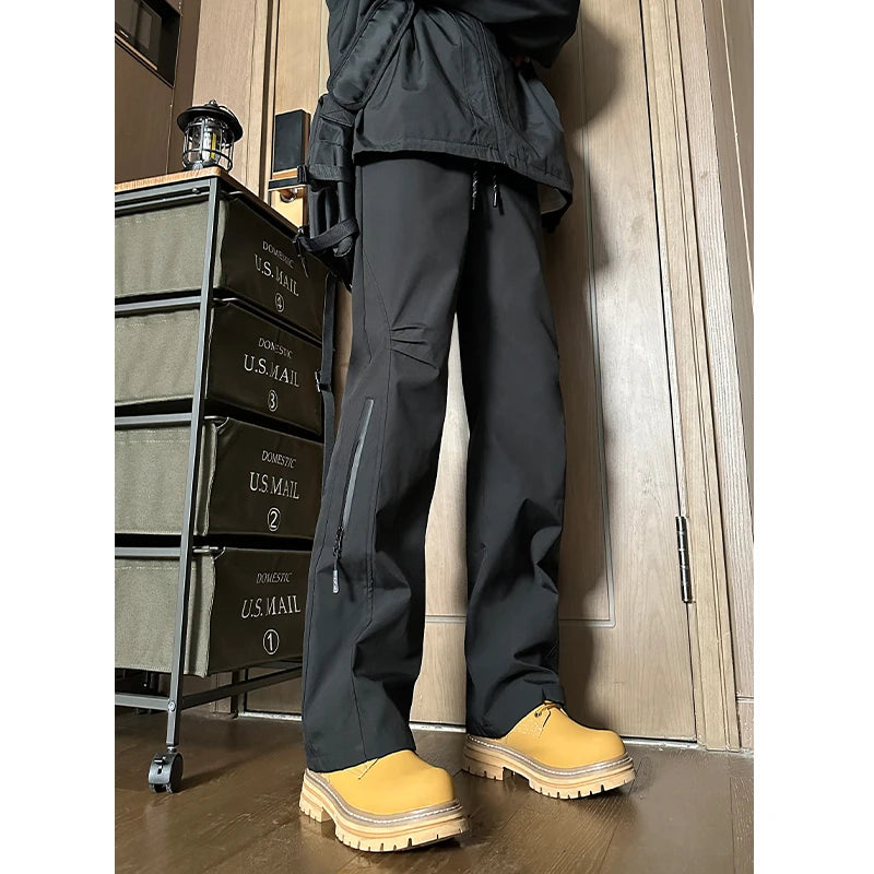 Una Reta 2024 New Man Pants Harajuku Hip Hop Waterproof Cargo Pants Men Sweatpants Fashion Elastic Waistline Sweatpants Trousers
