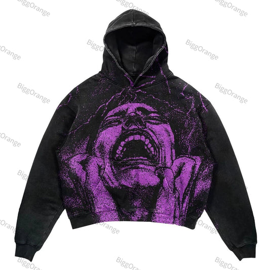 New Fashion Retro Hoodie Loose Casual Sweater Print Autumn Hip Hop Men and Women Shirts Killing Devil Sweater harajuku