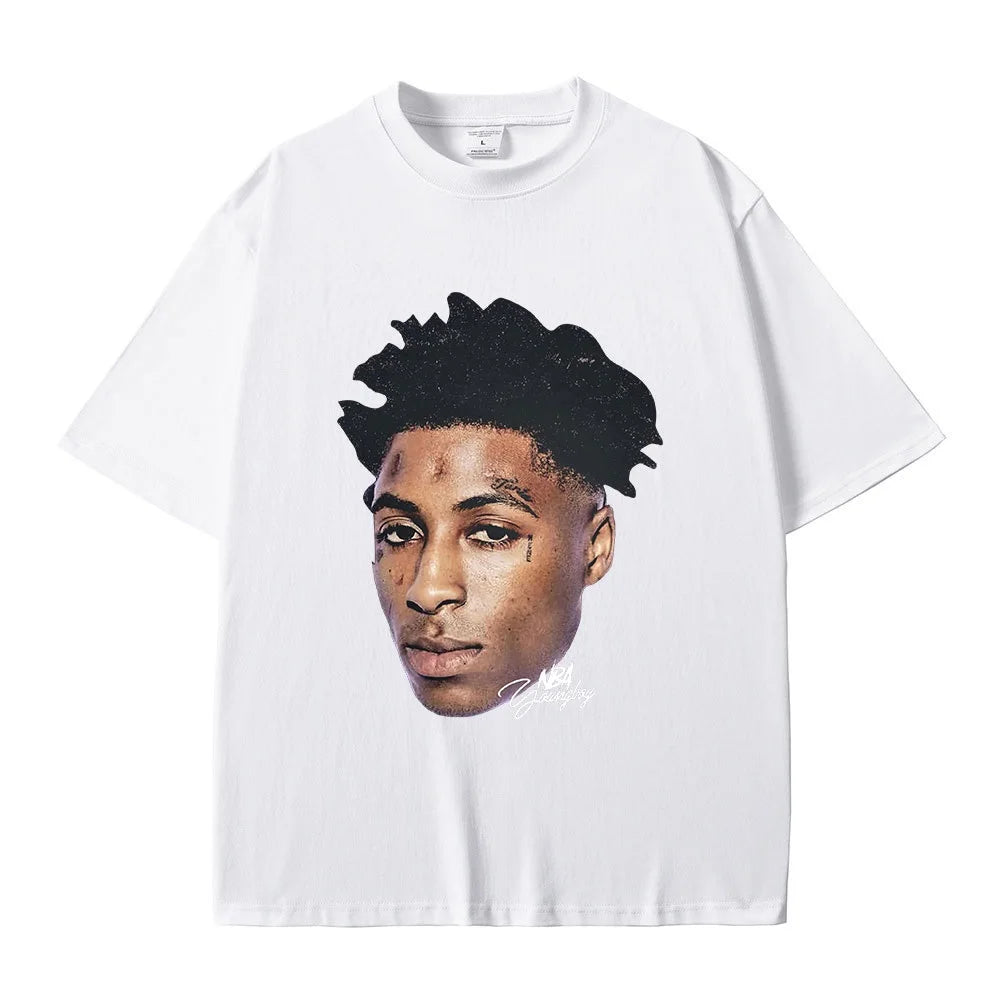 Rapper YoungBoy Never Broke Again  High Quality Aesthetics Street Style Short Sleeve T-shirt Men Hip Hop Vintage T Shirts 80149