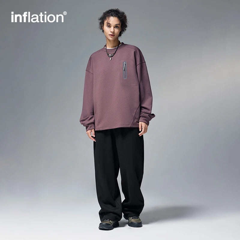 INFLATION Unisex Straight-leg Cozy Sweatpant Winter Thick Fleece Stretch Track Pants