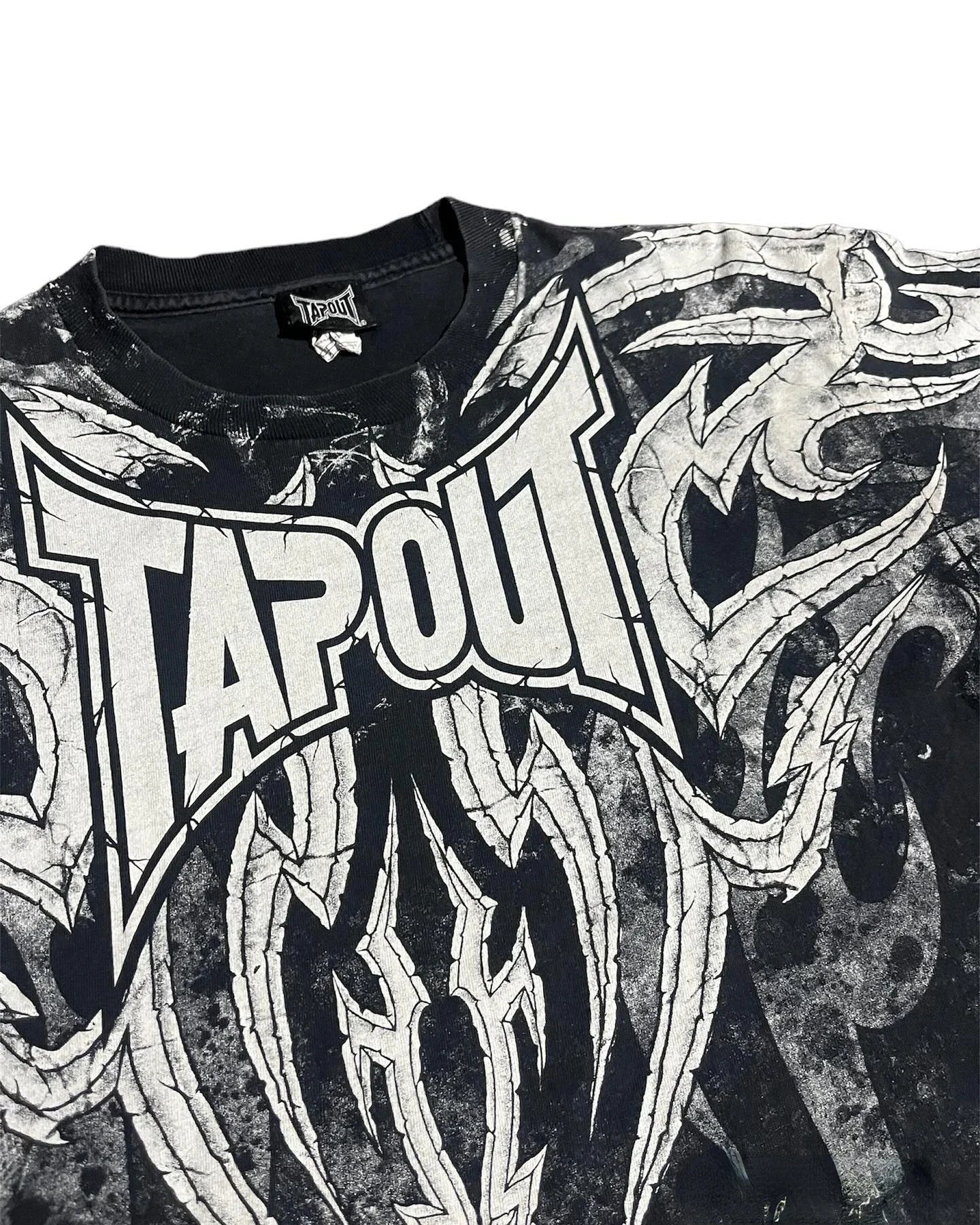 TAPOUT High Quality Washed Cotton T Shirt Gothic Tie Dye Graphic Print Tee Y2k Oversized O Neck Short Sleeve Top Men Clothing