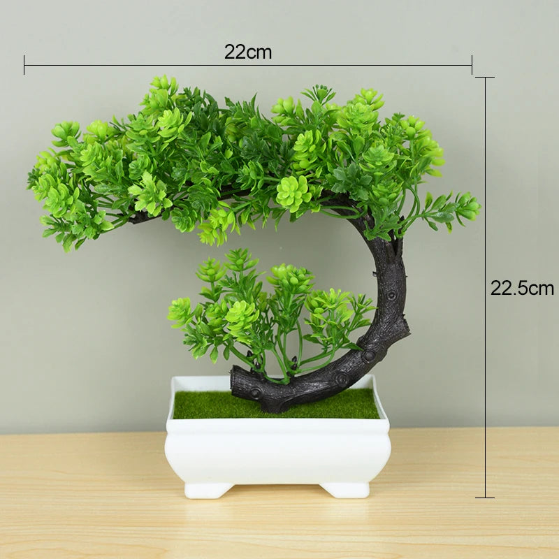 Artificial Plants Bonsai Small Tree Pot Fake Plant Flowers Potted Ornaments For Home Room Table Decoration Hotel Garden Decor