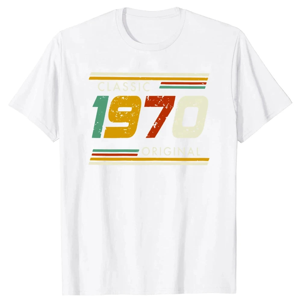 Graphic Birthday Gift Short Sleeved 54 Years Old Born in 1970 Shirt 54th Birthday Summer T-shirt Retro Vintage 1970 Tshirt 42853