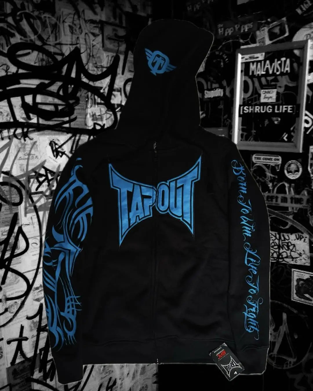 Retro Tapout Hip Hop Letter Zipper Hoodie Y2K Sweatshirt Women Mens Graphic Print Oversized Hoodie Jacket Clothes Streetwear