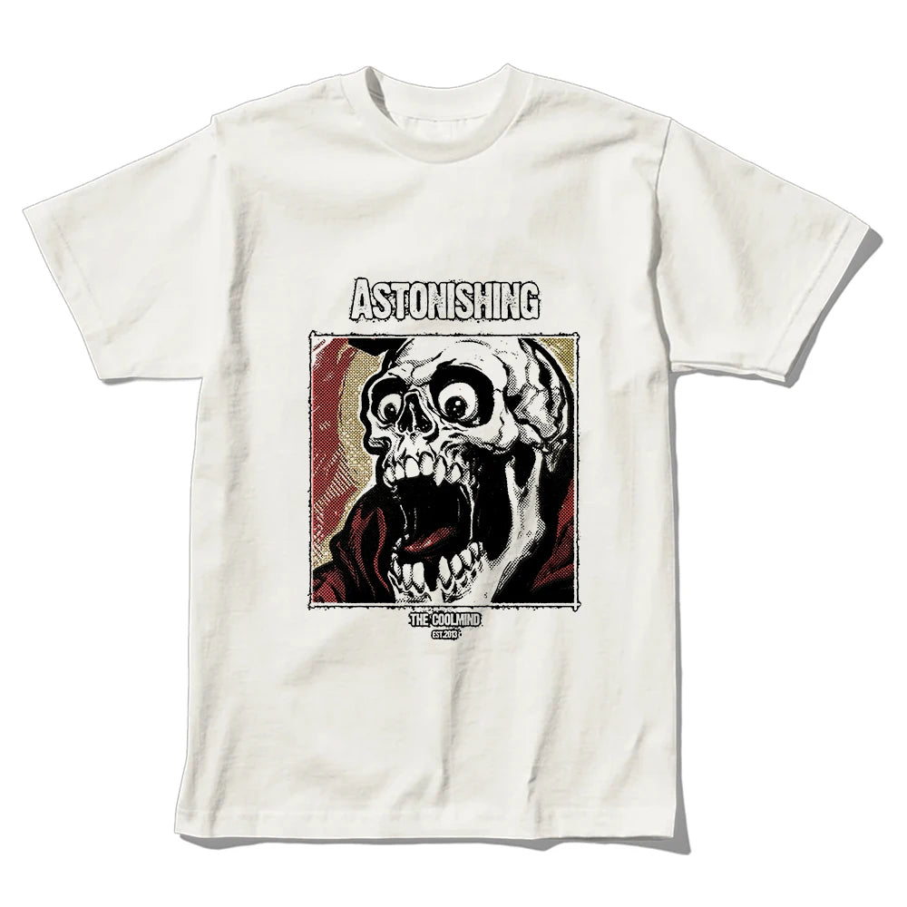 Coolmind U0144-T2 Skull Exclusive Graphic Men T Shirt 100% Cotton Cool Streetwear Men Tshirt Big Size Unisex Tee Shirts