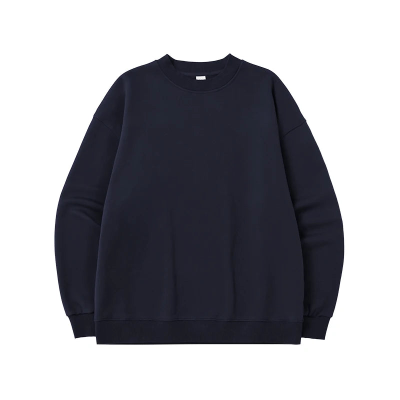 INFLATION Classic Cozy Crewnecks Unisex Plain Minimalist Fleece Sweatshirts