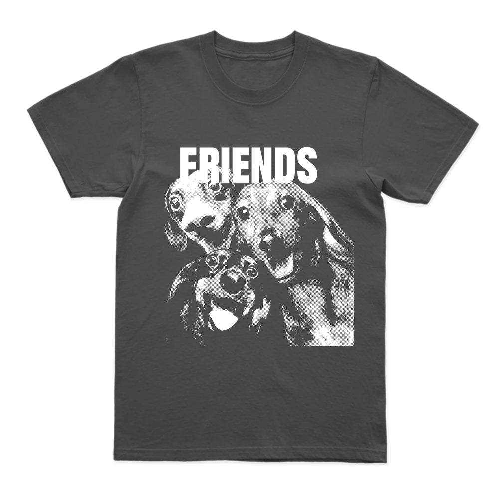 Coolmind U0064-T2 Funny Friends Dog Print Men T Shirt Cool Exclusive Graphic Men Tshirt Big Size Unisex Tee Shirts