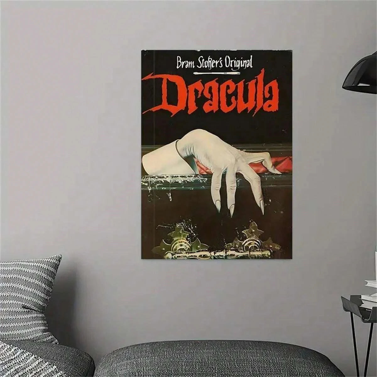 Modern Horror "Vampire Hand" Canvas Prints Gothic Dramatic Wall Art Poster for Living Room Bathroom Home Halloween Decor Cuadros