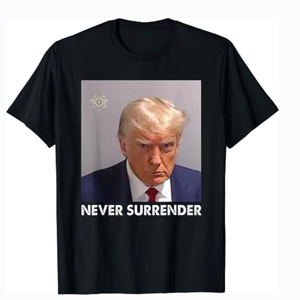 Donald Trump never surrender Mug shot august 24 2023 T-Shirt 80091