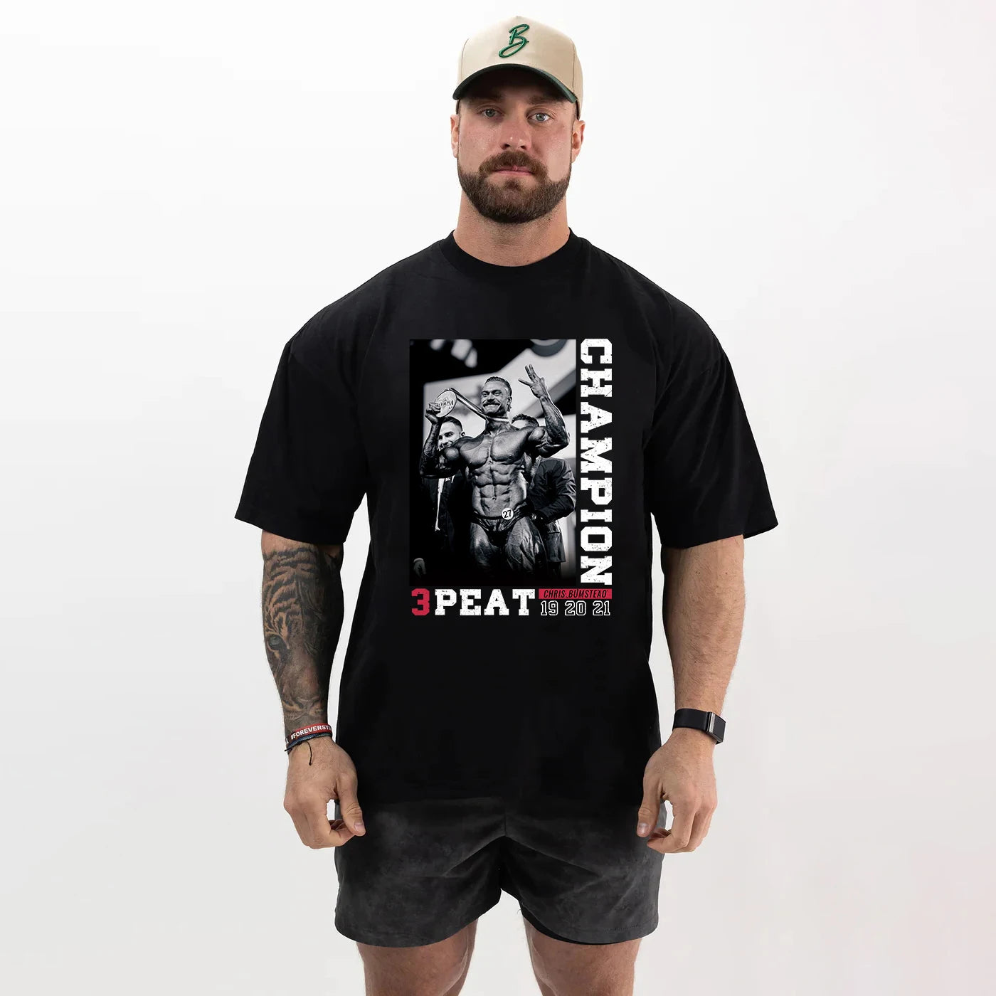 Chris Bumstead T Shirts Pre Workout Sport Gym Men Clothing 100% Cotton High Quality US Size Raw CBUM Oversized T-shirts