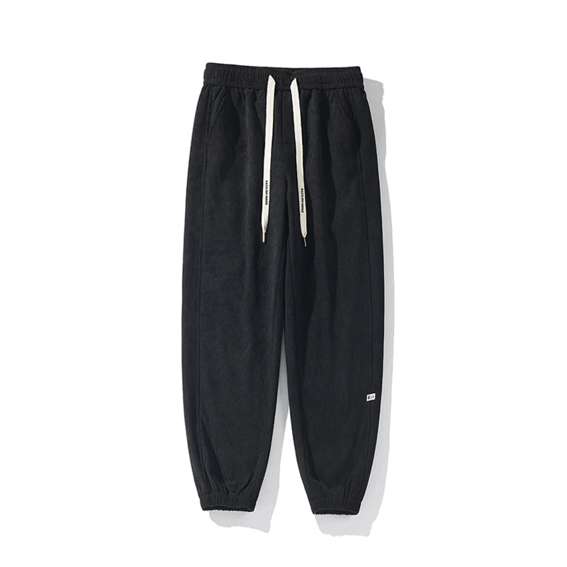 LAPPSTER Y2k Streetwear Thick Lambswool Sweatpants Winter Men Korean Fashions Baggy Sweat Pants Harajuku Vintage Joggers Pants