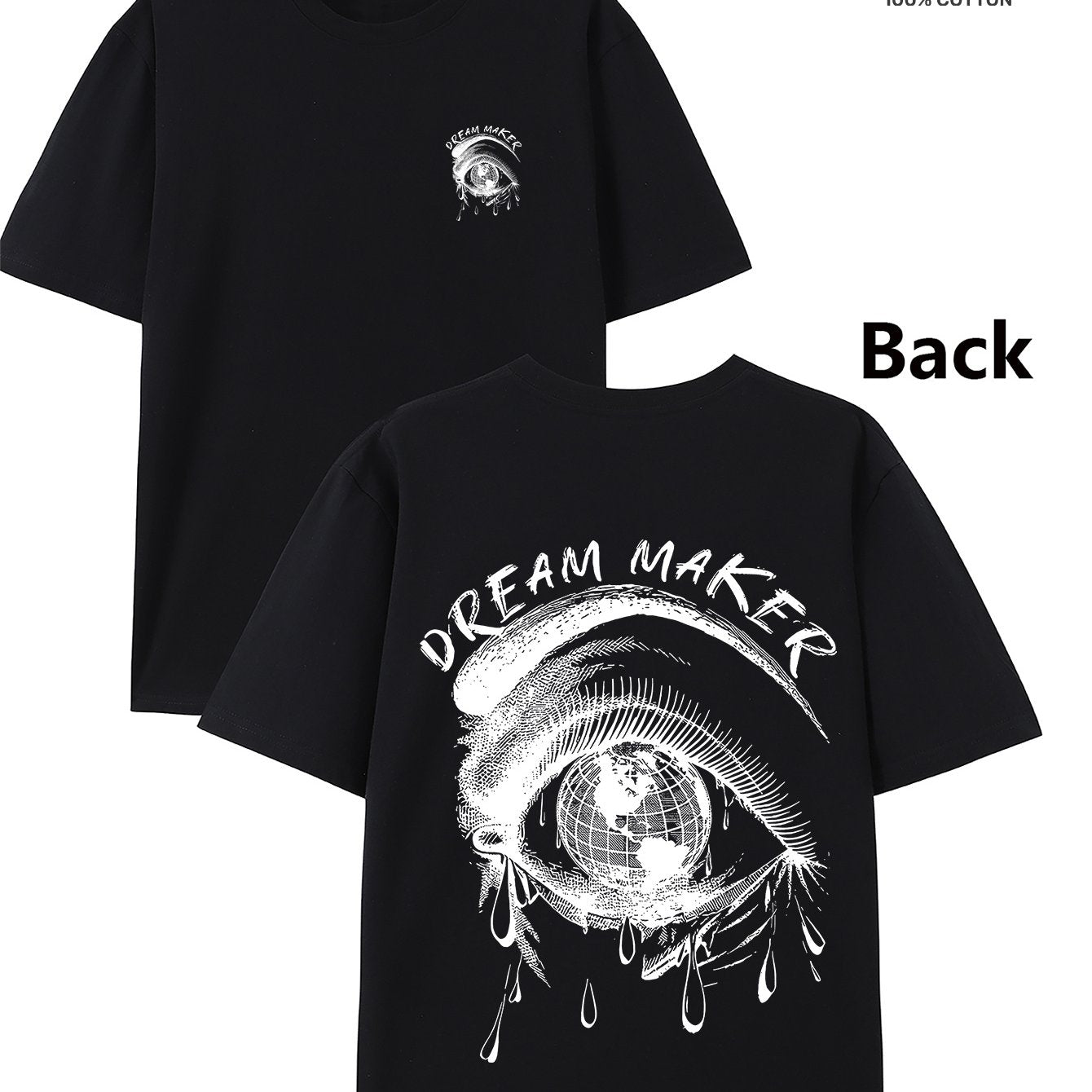 OREAM MAKER Print Tee Shirt, Tees for Men, Casual Short Sleeve T-shirt for Summer