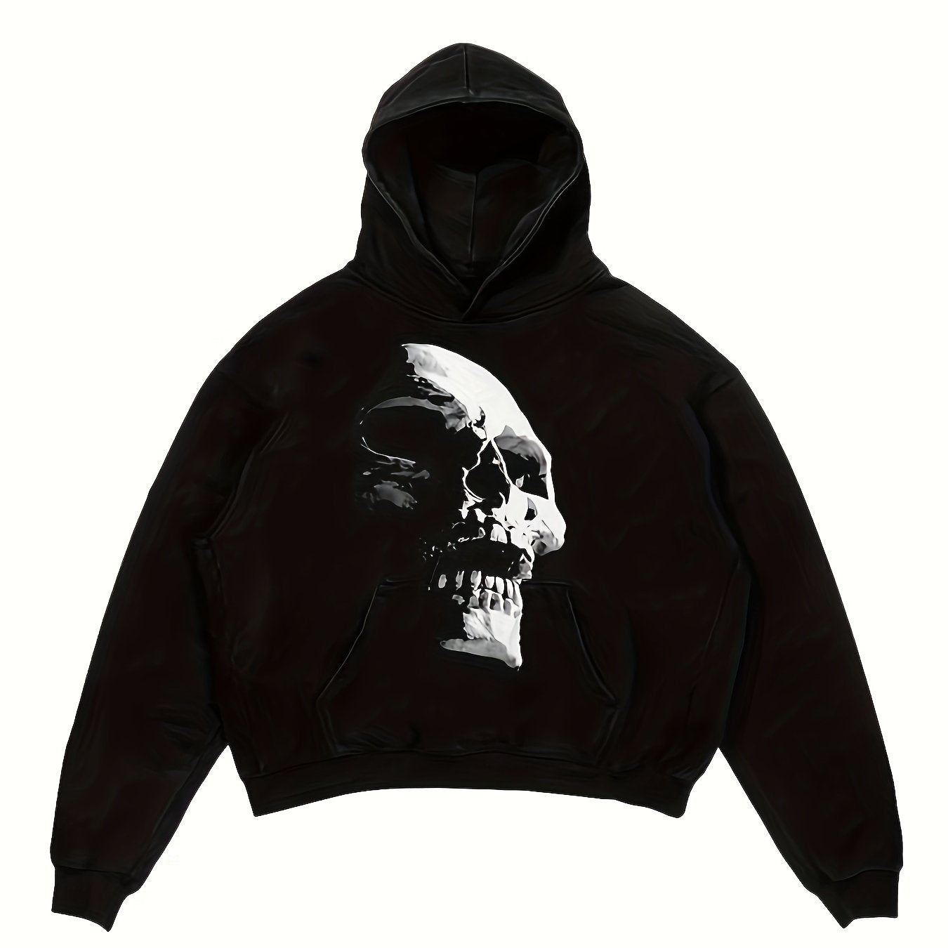 Y2K Fashion Polyester Casual Hoodie With Random Print, Long Sleeve, Pockets, And Drawstring Hood, Machine Washable