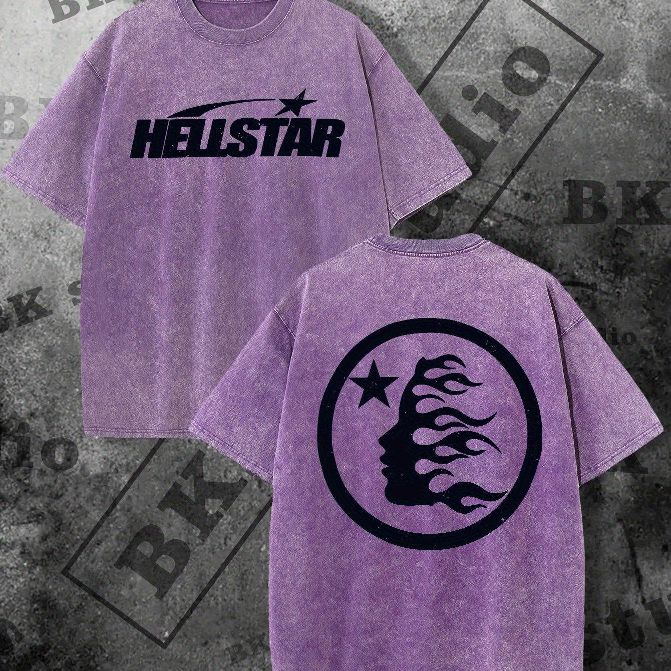 HELLSTAR Print Tee Shirt, Tees for Men, Casual Short Sleeve T-shirt for Summer