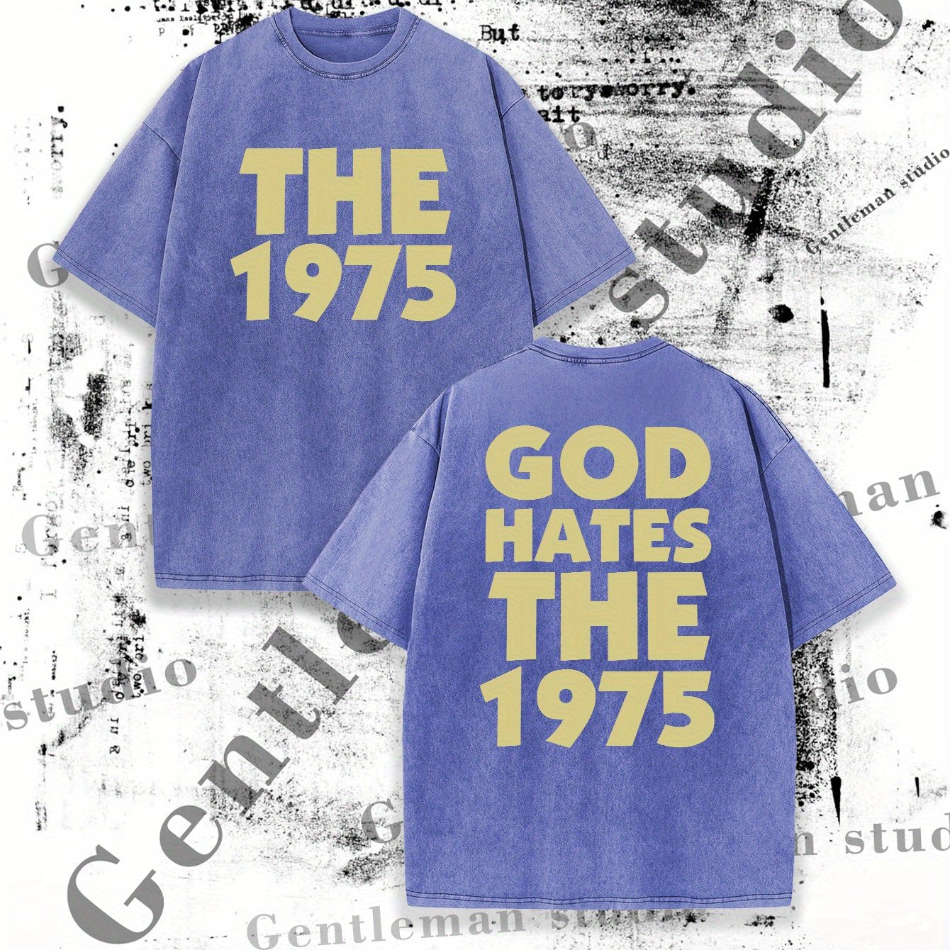 THE 1975 Print Tee Shirt, Tees for Men, Casual Short Sleeve T-shirt for Summer A Piece of Pure Cotton Washed with Water