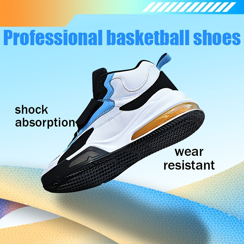 Men's High-Top Basketball Sneakers - Breathable, Durable & Non-Slip for All Seasons, Basketball Shoes