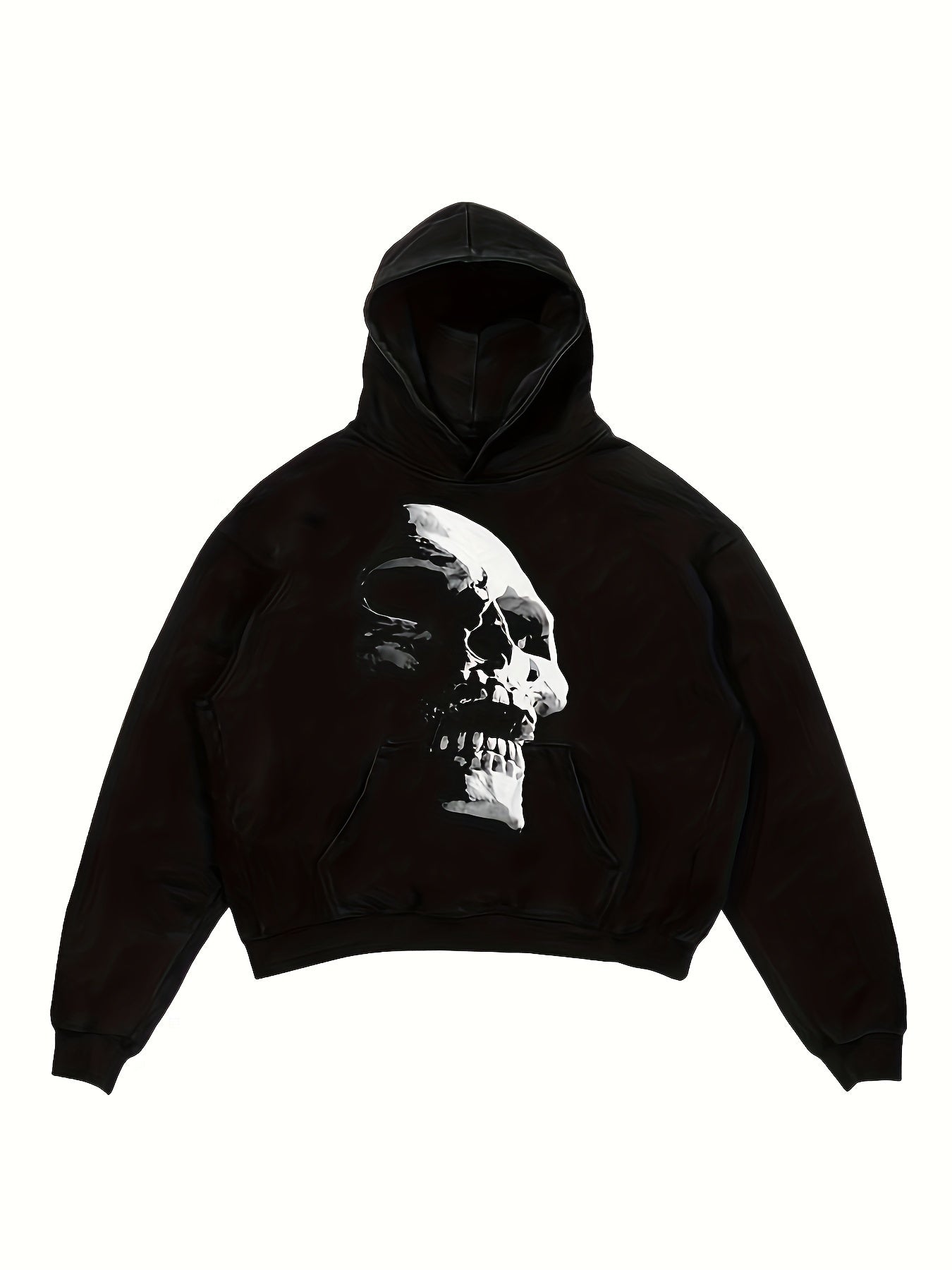 Y2K Fashion Polyester Casual Hoodie With Random Print, Long Sleeve, Pockets, And Drawstring Hood, Machine Washable