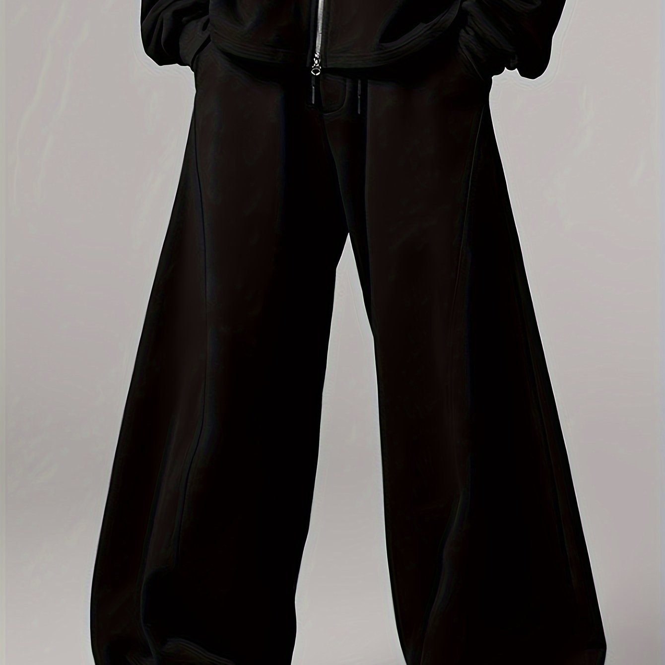 Men's Casual Loose Fit Wide Leg Sweatpants, Lightweight Comfy Pants For Sport And Casual Wear