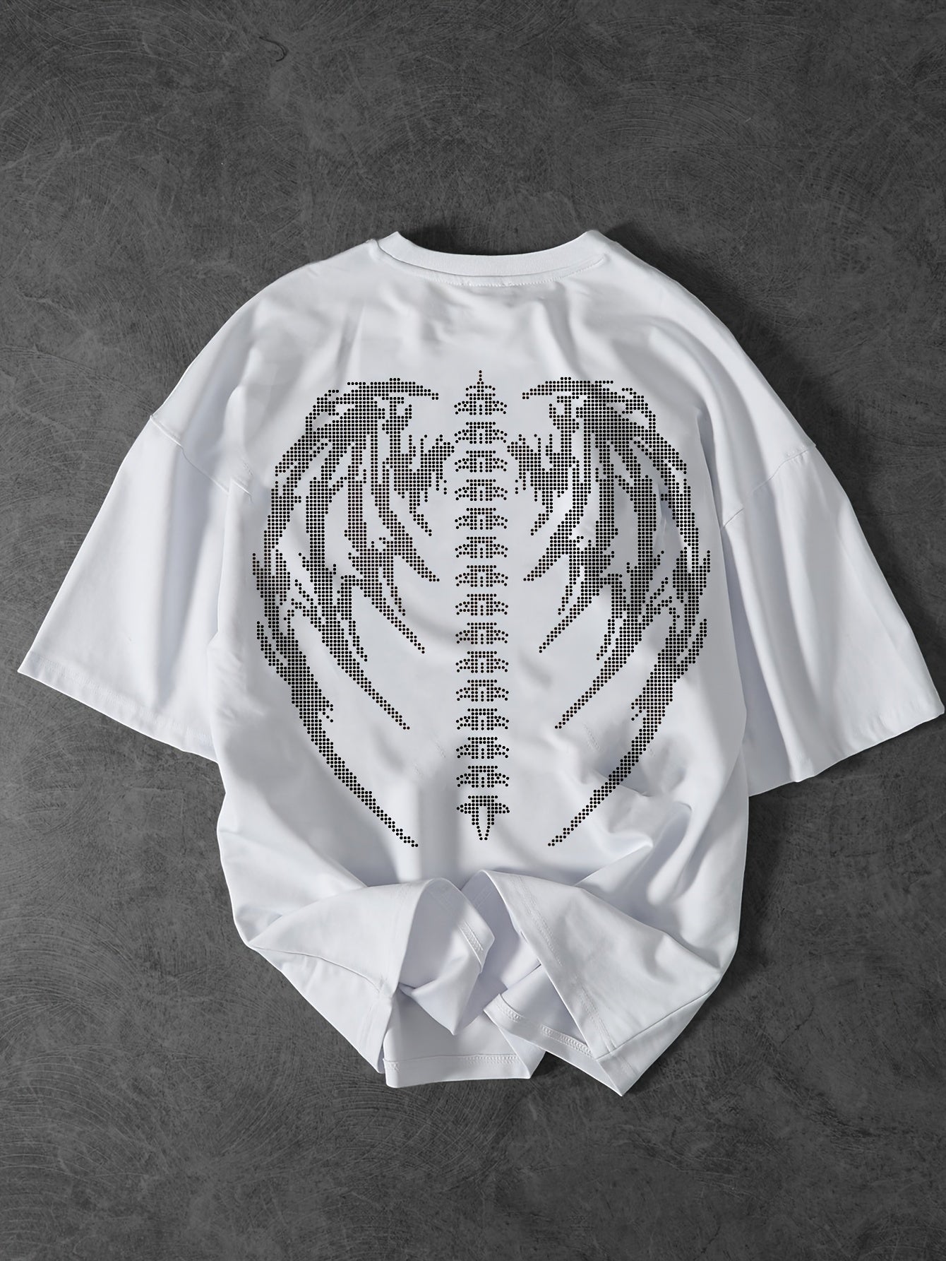 Big Wings Print, Men's Niche Crew Neck Tees, Casual Comfy T-shirts For Men, Clothing Tops For Summer