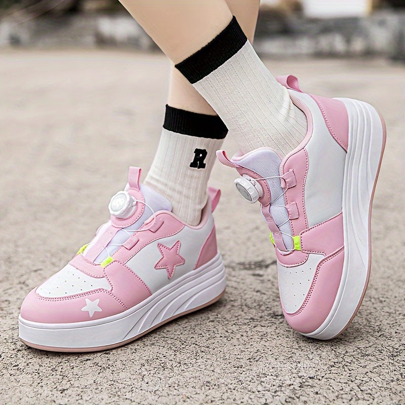 Kids Roller Skates Shoes Roller Shoes Boys Girls Wheel Shoes Roller Sneakers Shoes With Wheels