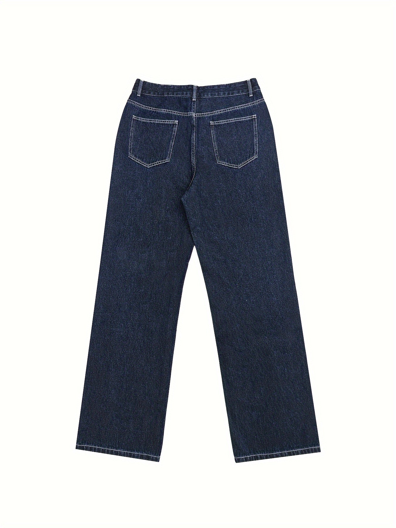 Men's Casual Loose Fit Jeans, Chic Street Style Denim Pants