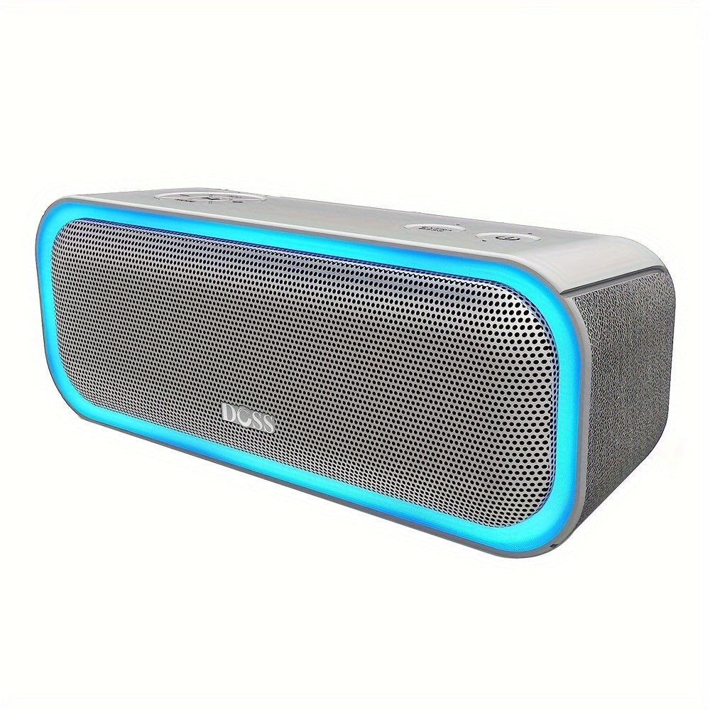 DOSS Wireless Speaker, SoundBox Pro, Wireless 5.0 with 20W Stereo Sound, Active Extra Bass, Ture Wireless Stereo Pairing, Beat-Driven Lights, 20 Hours Playtime, Portable Speaker for Indoor Outdoor